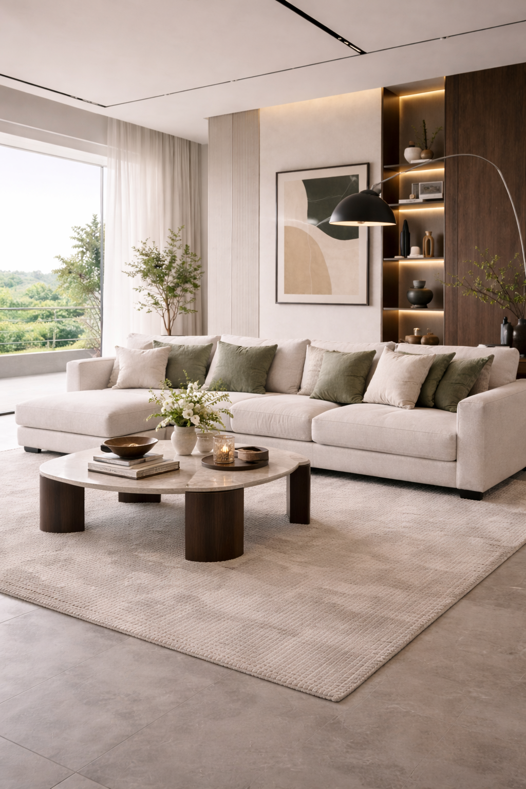 modern sofa in minimalist living room Malaysia