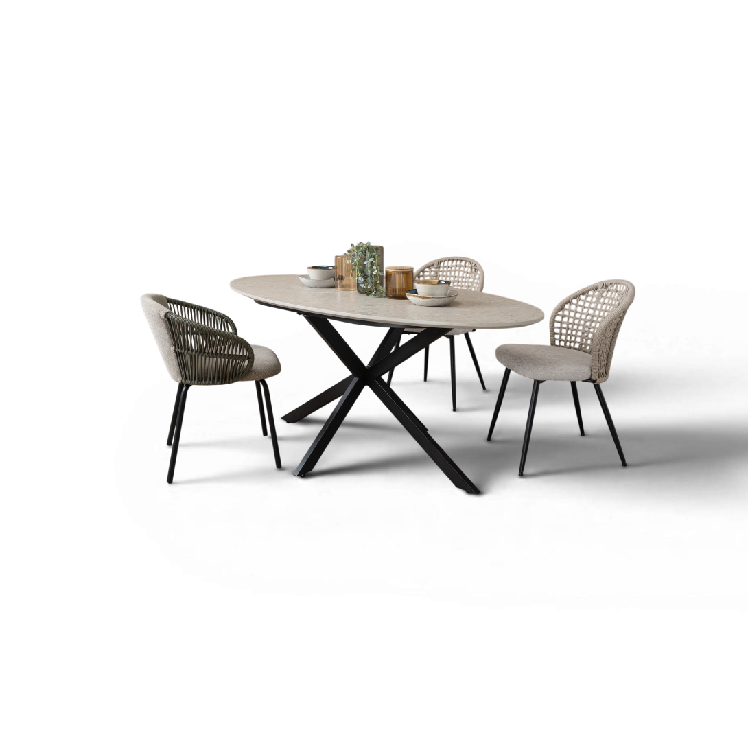 Wardan Dining Table Set with Warden Dining Chair
