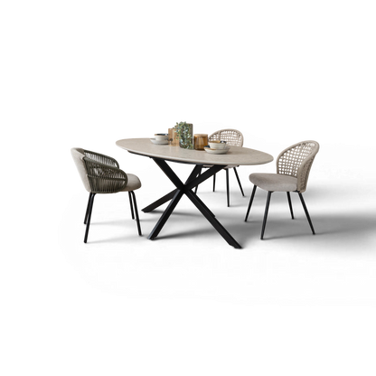 Wardan Dining Table Set with Warden Dining Chair