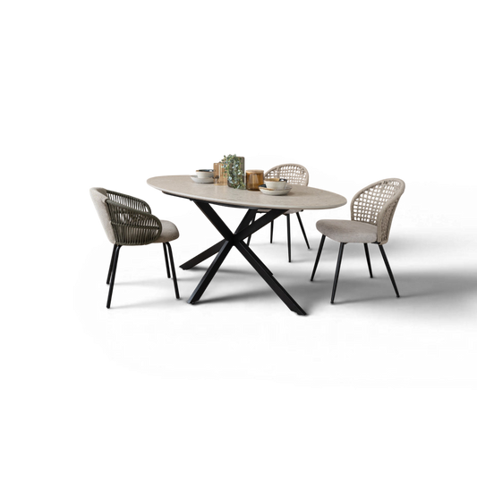 Wardan Dining Table Set with Warden Dining Chair
